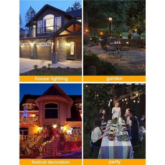 LED Flame Light Bulbs, 4 Modes Flickering Light Bulbs, E26/E27 Bulb(4 Pack) - Picture 5 of 6